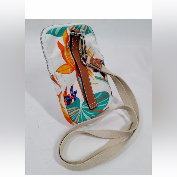 Loewe Paula’s Ibiza Rare floral shoulder cross body bag canvas & Leather - Picture 4 of 8